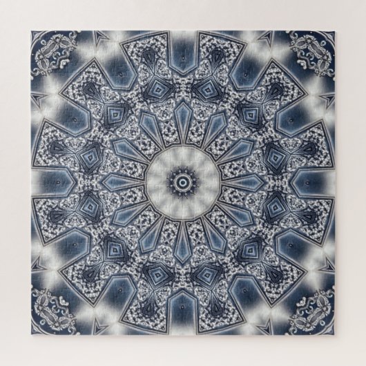 Blaues Dekoratives Puzzle (Vertikal)