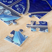 Blaues Dekoratives Puzzle (Seite)