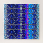 Blaues Dekoratives Puzzle (Horizontal)