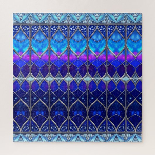 Blaues Dekoratives Puzzle (Vertikal)