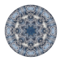 Blaues Dekoratives Schneidbrett