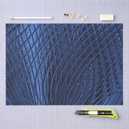 Blaues Dekorpapier Seidenpapier (Handwerk)