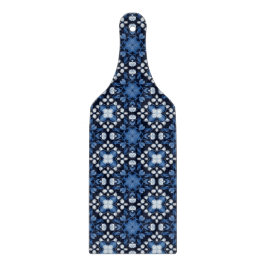 Blaues Delft-Blütenmuster - Blumenmuster Schneidebrett