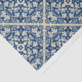 Blaues Delft-Fliesenmuster Entcouppapier Seidenpapier (Ausschnitt)