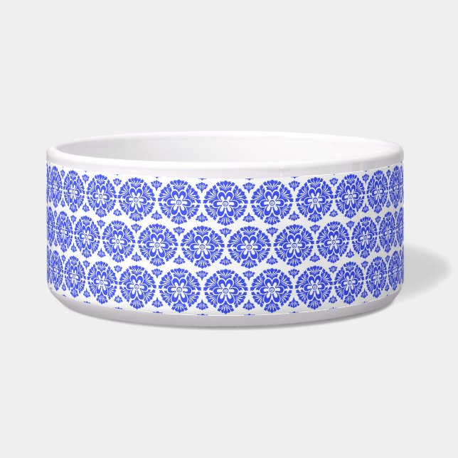 Blaues Delft-Ingwerglas Chinoiserie-Damastmuster Napf (Vorderseite)