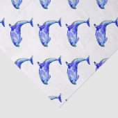 Blaues Delphin-Seidenpapier Seidenpapier (Ausschnitt)