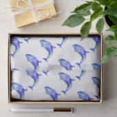 Blaues Delphin-Seidenpapier Seidenpapier (Geschenk)