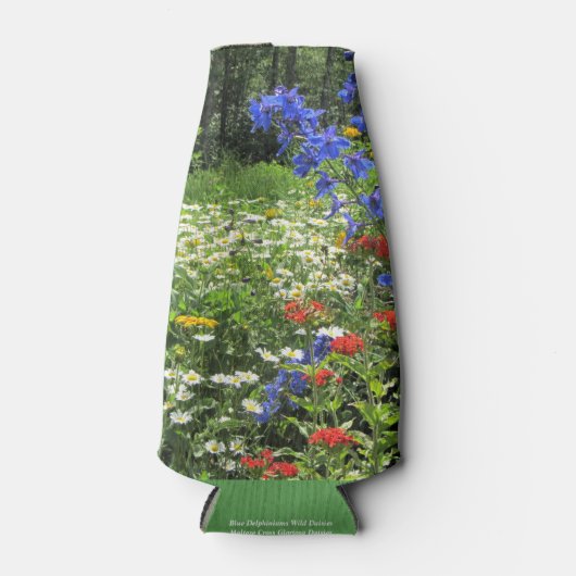 Blaues Delphinium Flaschenkühler (Vorderseite)