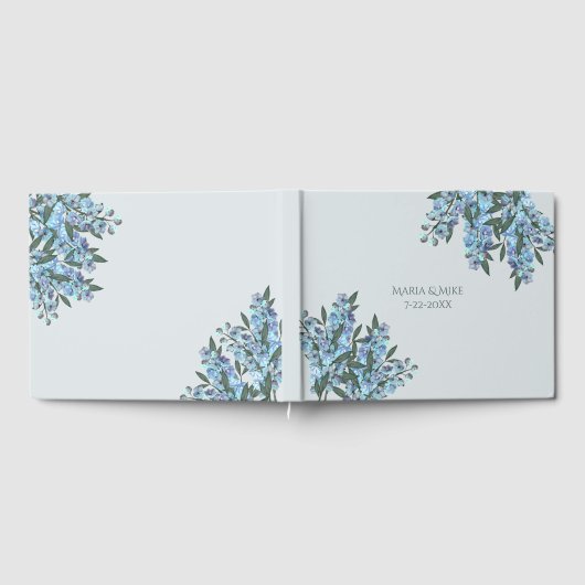 Blaues Delphinium Gästebuch (Voll)