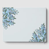 Blaues Delphinium Gästebuch (Rückseite)