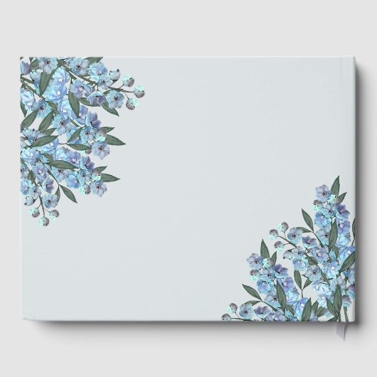 Blaues Delphinium Gästebuch (Rückseite)