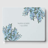 Blaues Delphinium Gästebuch (Vorderseite)