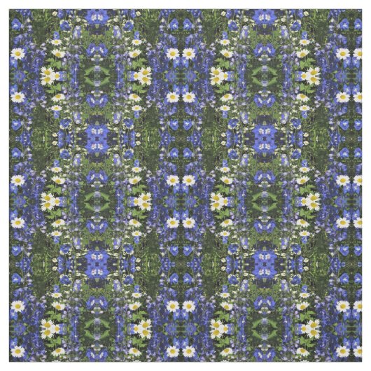 Blaues Delphinium im Garten Stoff (Muster)