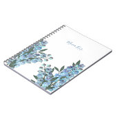 Blaues Delphinium Notizblock (Linke Seite)