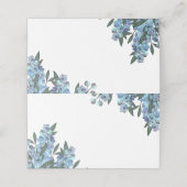 Blaues Delphinium Platzkarte (Außenseite Aufgefaltet)