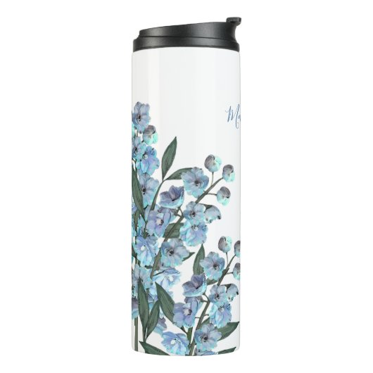 Blaues Delphinium Thermosbecher (Nach links gedreht)