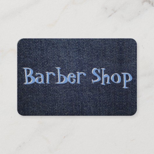 Blaues Denim auf a Visitenkarte (Vorderseite)