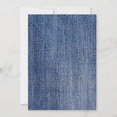 Blaues Denim Cowboy oder Cowgirl Geschlecht offenb Einladung (Rückseite)