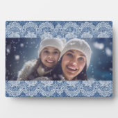 Blaues Denim-Foto Fotoplatte (Vorderseite)