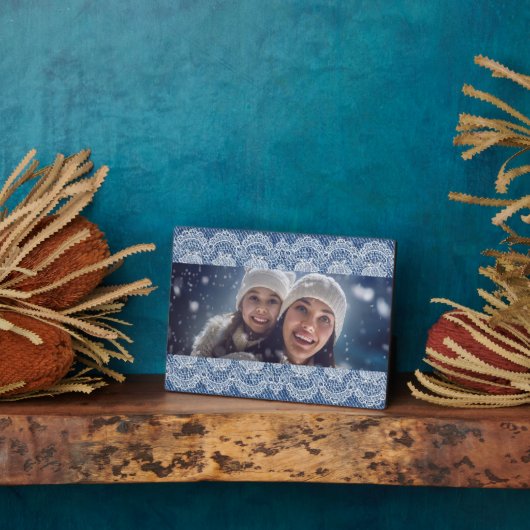 Blaues Denim-Foto Fotoplatte (Seite)