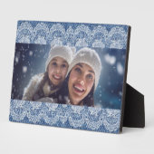 Blaues Denim-Foto Fotoplatte (Seite)