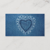 Blaues Denim-Jeans-Gewebe-Vintage Kleidungs-Butike Visitenkarte (Rückseite)