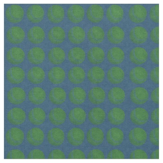 Blaues Denim-Tennis-Ball-Muster, Stoff (Nahaufnahme)