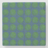 Blaues Denim-Tennisball-Muster, Steinuntersetzer (Vorderseite)