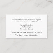 Blaues Denim- und Silberhufeisen Visitenkarte (Rückseite)