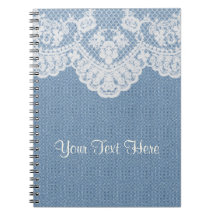 Blaues Denim und Spitze