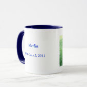 Blaues Denkmal MERLIN Tasse (Vorderseite Links)