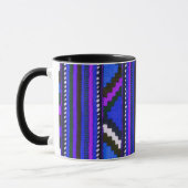 Blaues Design des nativen Amerikanischen Ureinwohn Tasse (Links)