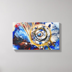 Blaues Design Leinwanddruck