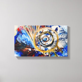 Blaues Design Leinwanddruck