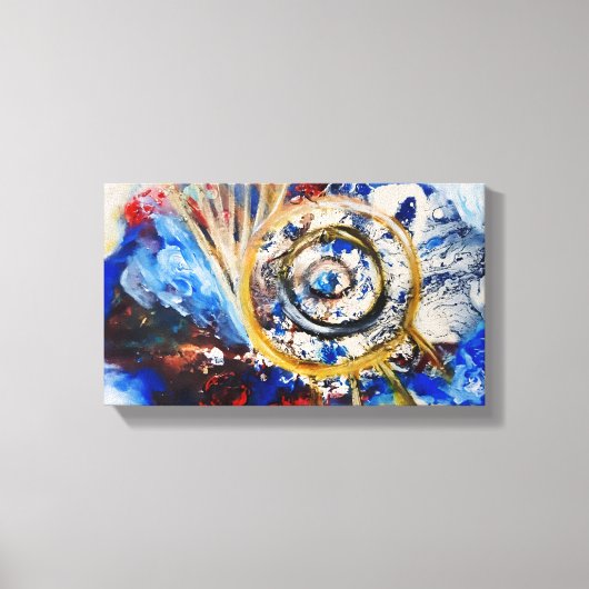 Blaues Design Leinwanddruck (Vorderseite)