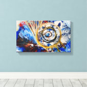 Blaues Design Leinwanddruck (Insitu (Holzboden))
