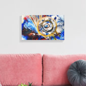 Blaues Design Leinwanddruck (Insitu (Wohnzimmer))
