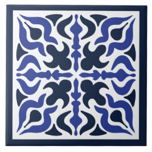 Blaues Design Marokkanisches Mosaik Muster Keramik Fliese