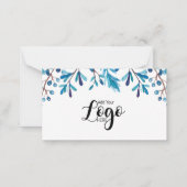 Blaues Design Mitteilungskarte (Rückseite)