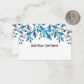 Blaues Design Mitteilungskarte (Vorderseite/Rückseite Beispiel)