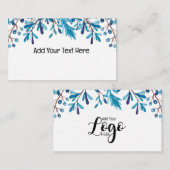 Blaues Design Mitteilungskarte (Vorne/Hinten)