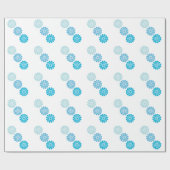 Blaues Designpapier Geschenkpapier (Flach)