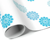 Blaues Designpapier Geschenkpapier (Rolleneckpunkt)