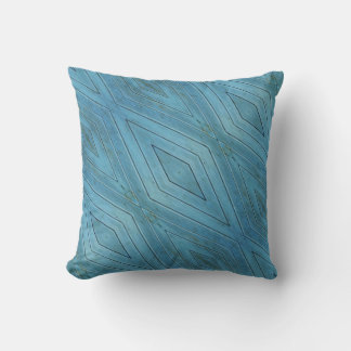 Blaues, diagonal gestreiftes dekoratives Couchkiss Kissen