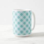 BLAUES DIAGONALES OSTER-KAROMUSTER KAFFEETASSE (VorderseiteRechts)