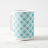BLAUES DIAGONALES OSTER-KAROMUSTER KAFFEETASSE (Vorderseite Links)