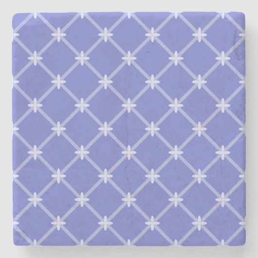 Blaues Diagonalmuster Steinuntersetzer (Vorderseite)