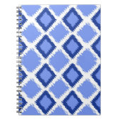 Blaues Diamant Ikat Muster Notizblock (Vorderseite)