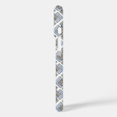 Blaues Diamant-Modernes Bauhaus Geometrisches Must Case-Mate iPhone Hülle (Rückseite / Links)