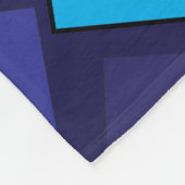 Blaues diamantgeometrisches Muster Fleecedecke (Ecke)